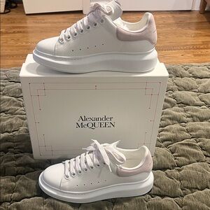 Alexander McQueen White and Pink Women's Sneakers